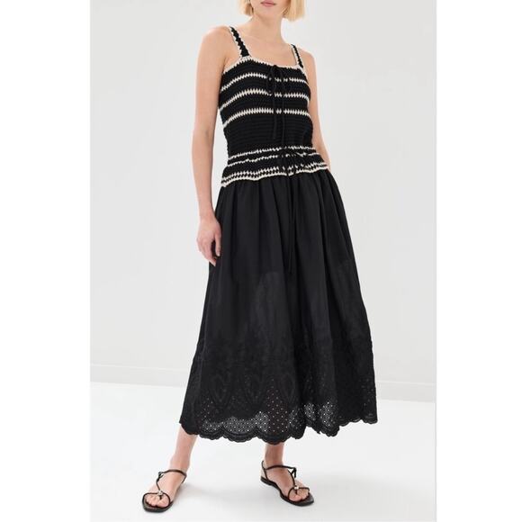 En Saison Dresses & Skirts - TUCKERNUCK EN Saison Lucia Crocheted Black White Midi Dress NWT Size Small